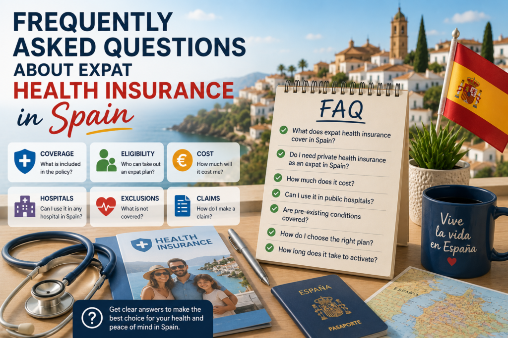 Frequently asked questions about expat health insurance in Spain