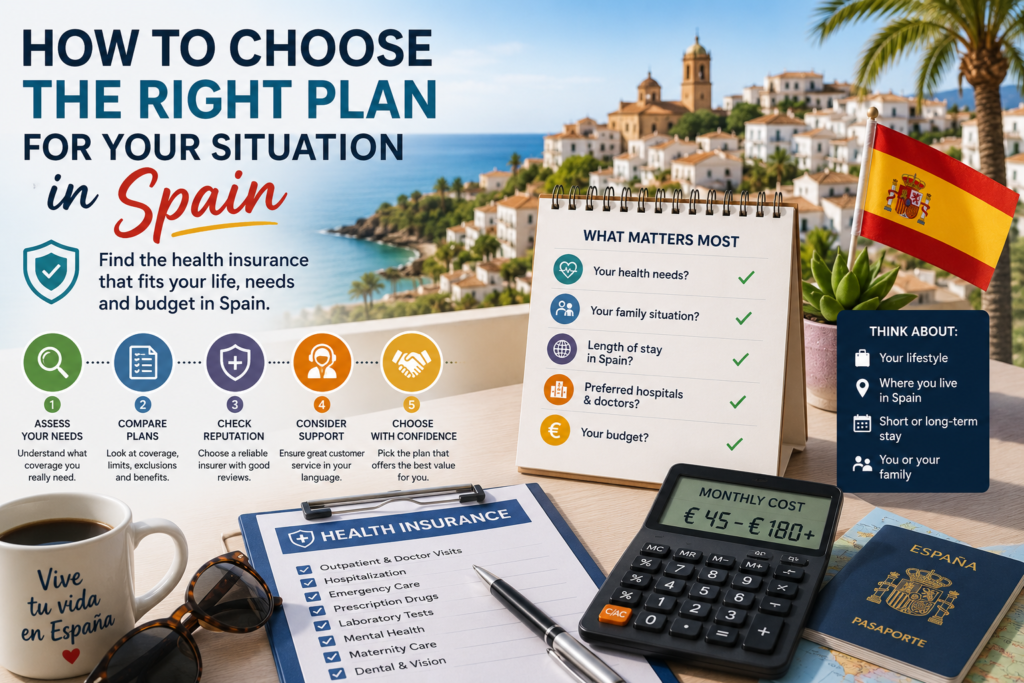 How to choose the right plan for your situation in Spain