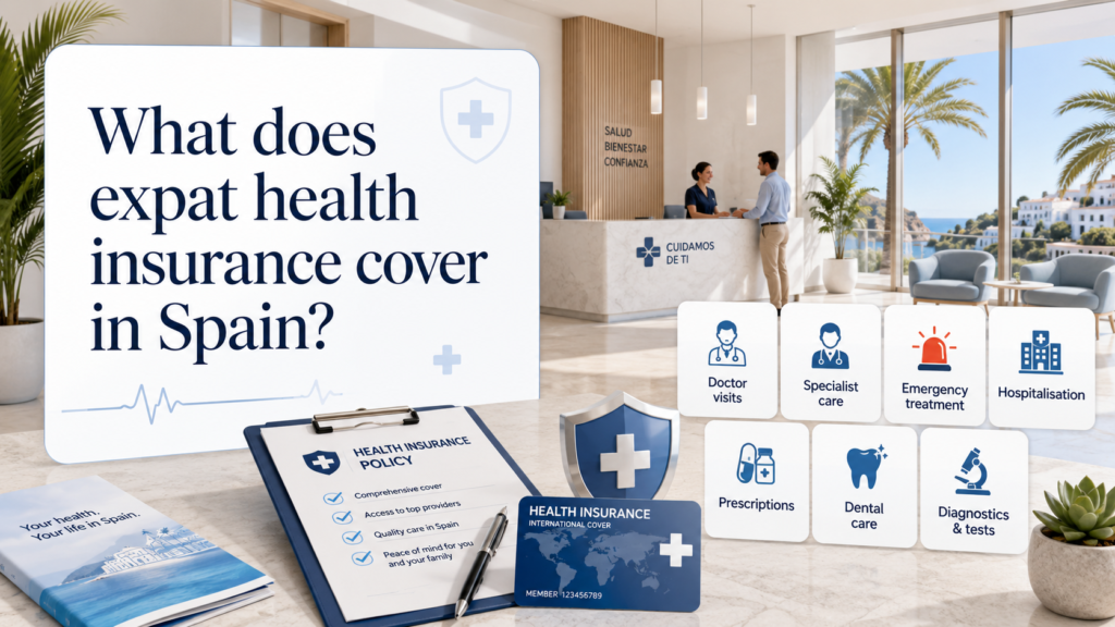 What does expat health insurance cover in Spain?