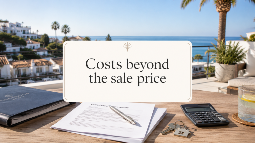 Costs beyond the sale price in Spain property guide