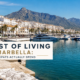 Cost of Living in Marbella: What Expats Actually Spend with Puerto Banus marina, La Concha mountain, yachts and white Mediterranean buildings in Marbella